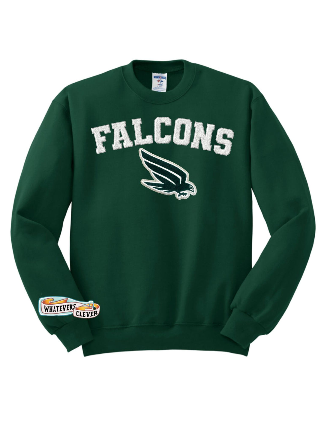 Falcons Crewneck with Chenille Letters/Brid