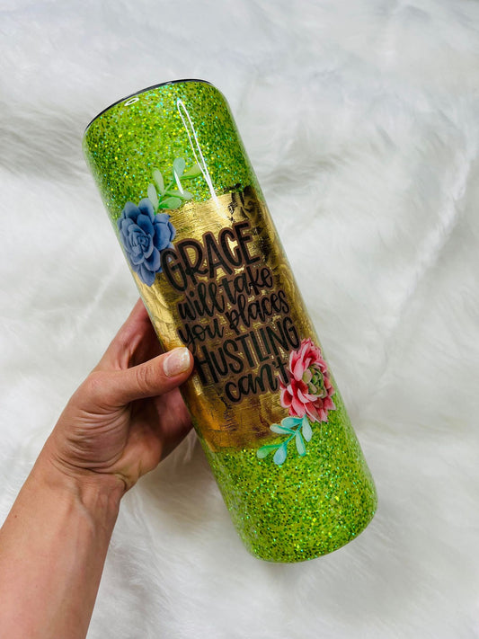 30oz Succulent and Grace Tumbler
