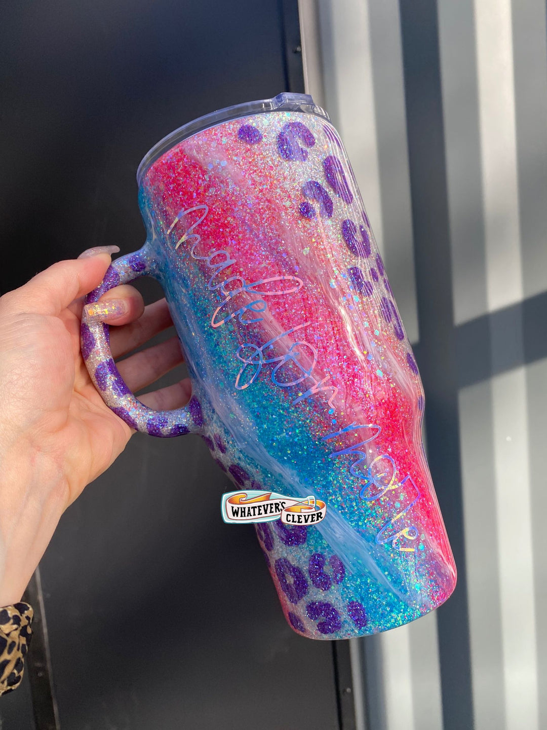 32oz Leopard Swirl Tumbler