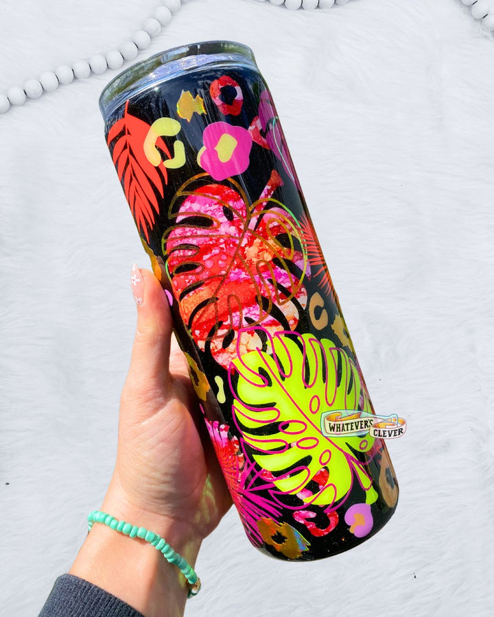 20oz Leopard Palm Tumbler