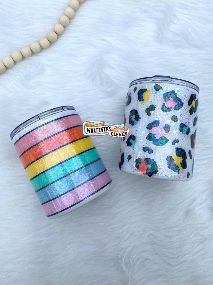 12oz Rainbow Stripe Tumbler