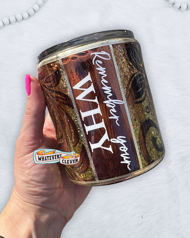 12oz Tooled Leather Tumbler