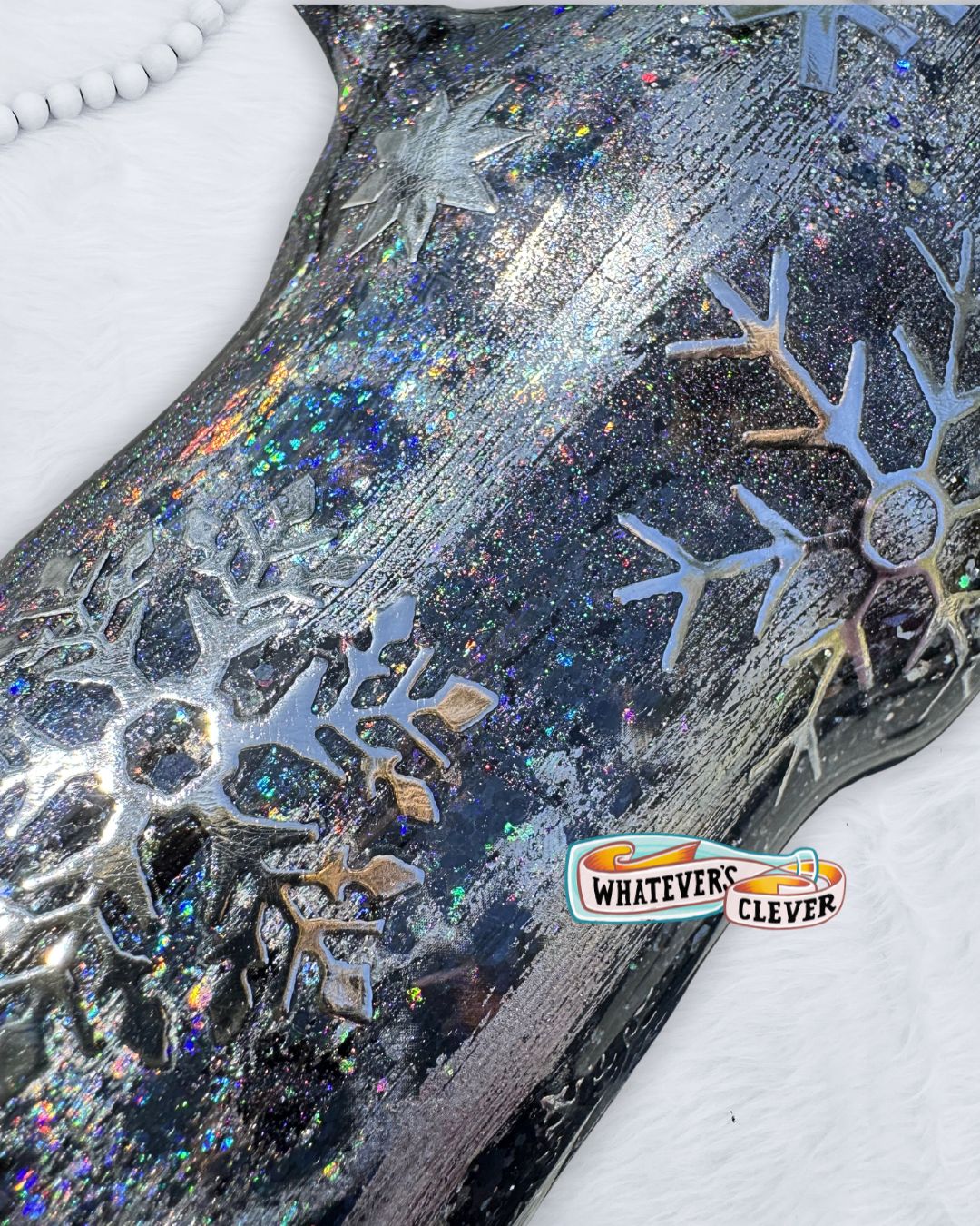 24oz Metallic Snowflake Tumbler