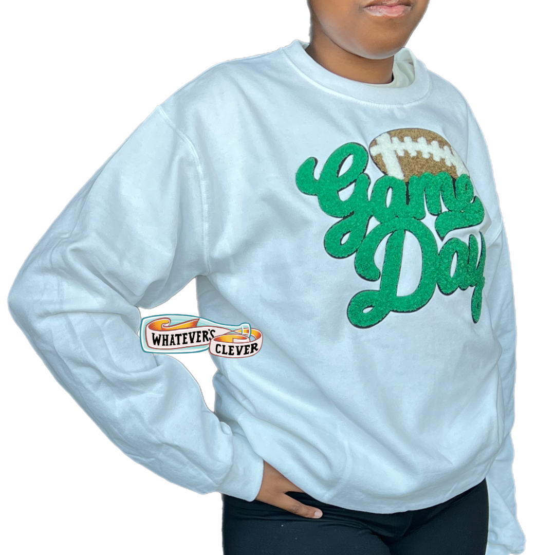 Gameday Crewneck with Chenille Letters