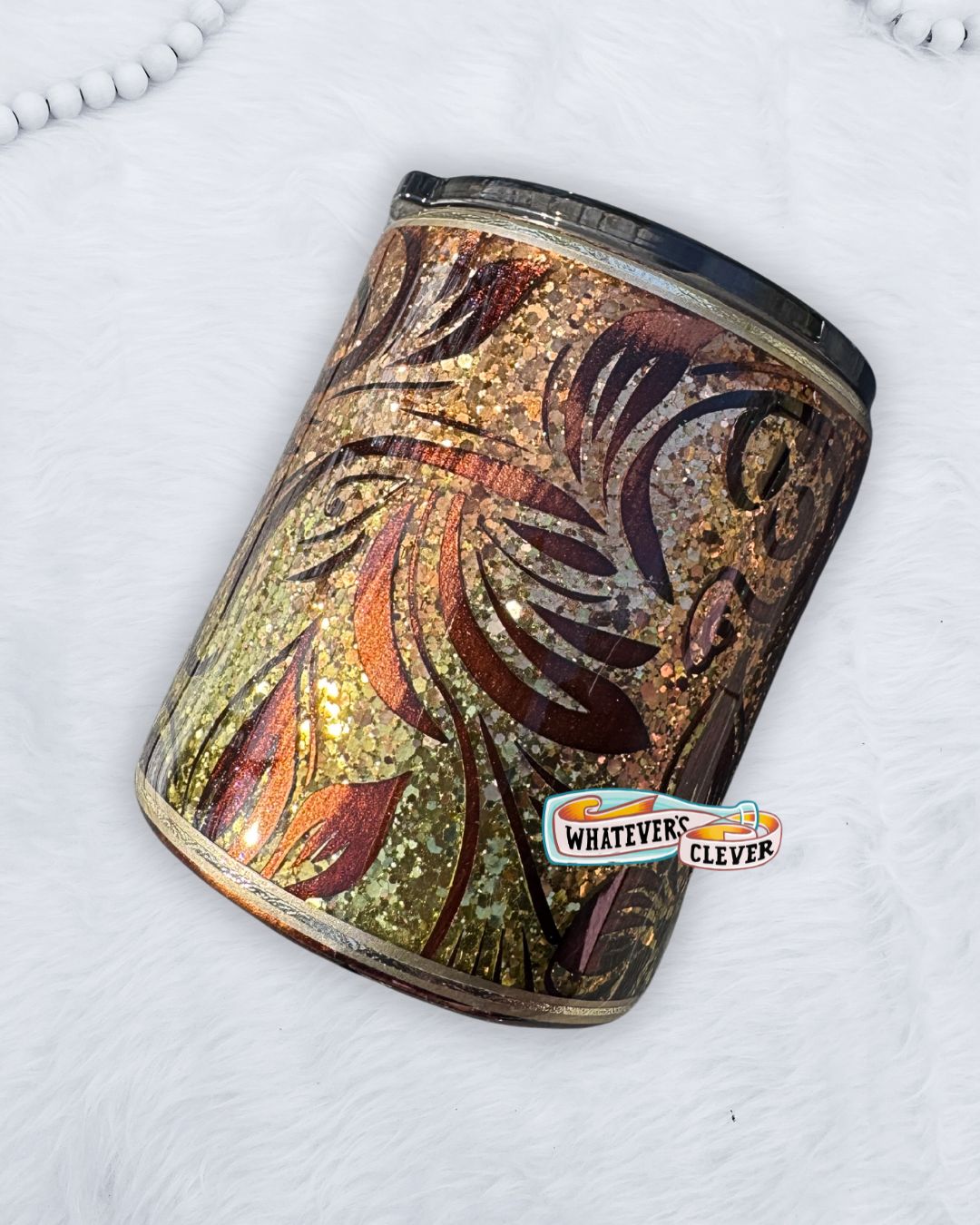 12oz Tooled Leather Tumbler