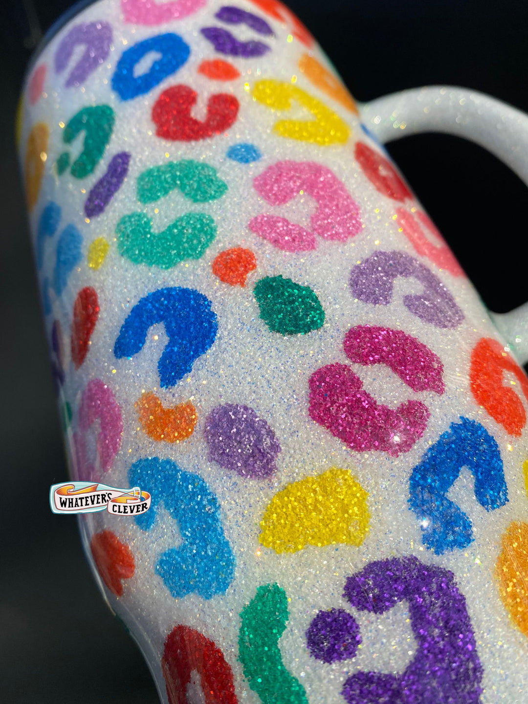 32oz Rainbow Leopard Tumbler