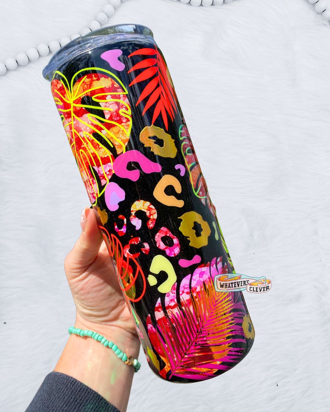 20oz Leopard Palm Tumbler