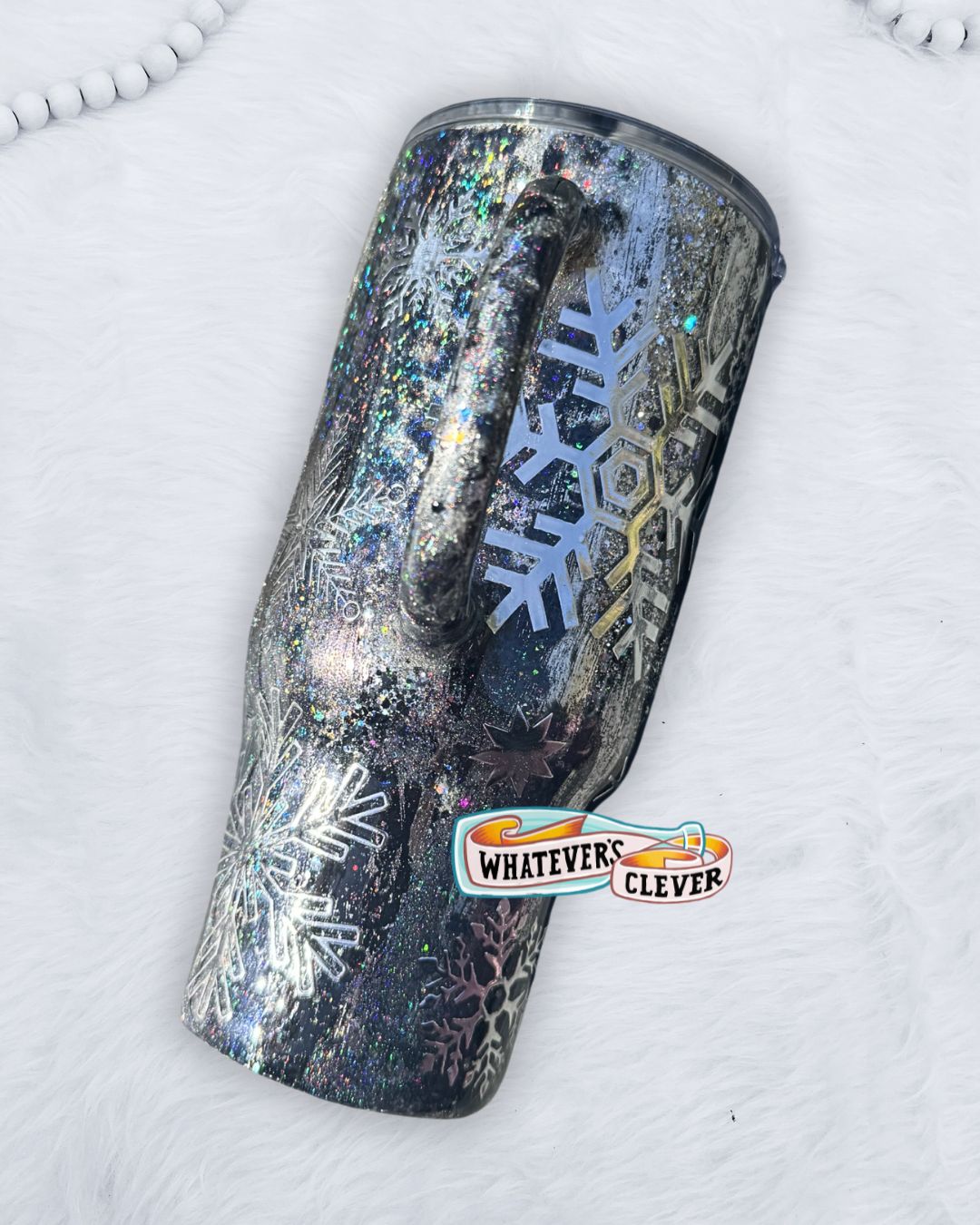 24oz Metallic Snowflake Tumbler