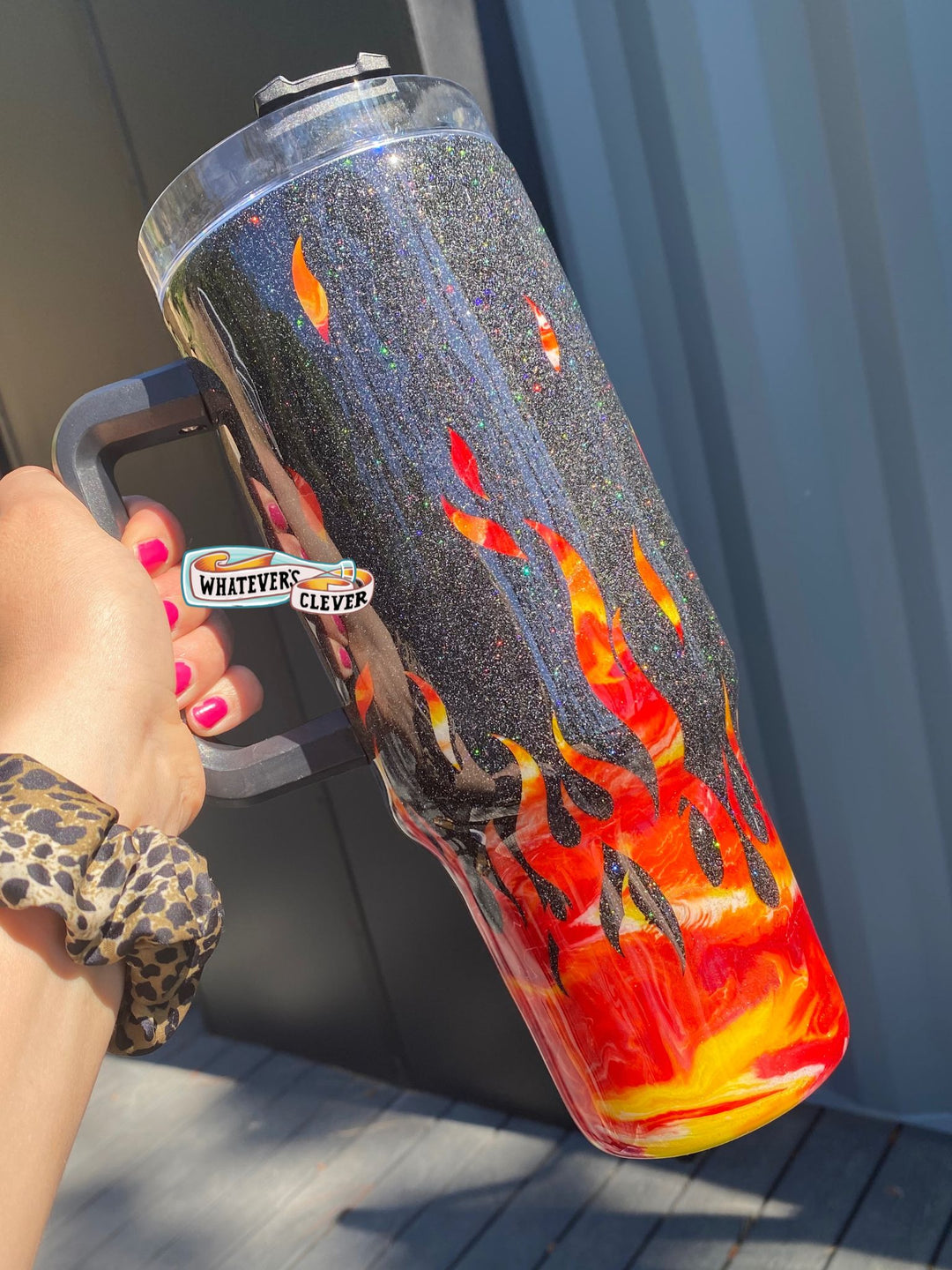 40oz Fire Tumbler - Black Handle