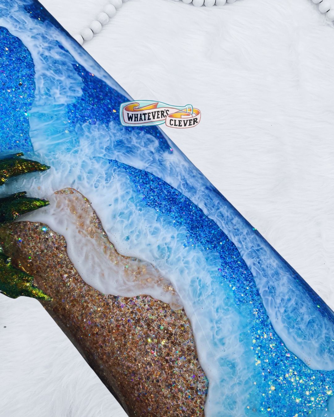 32oz Beach w/ Palm Tree Handle Tumbler