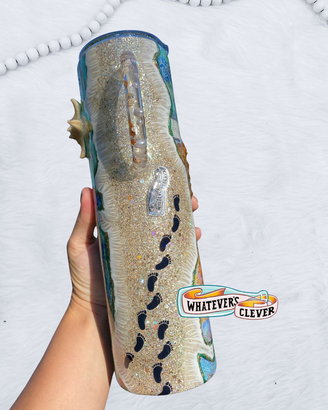 32oz Mixed Media Beach Tumbler