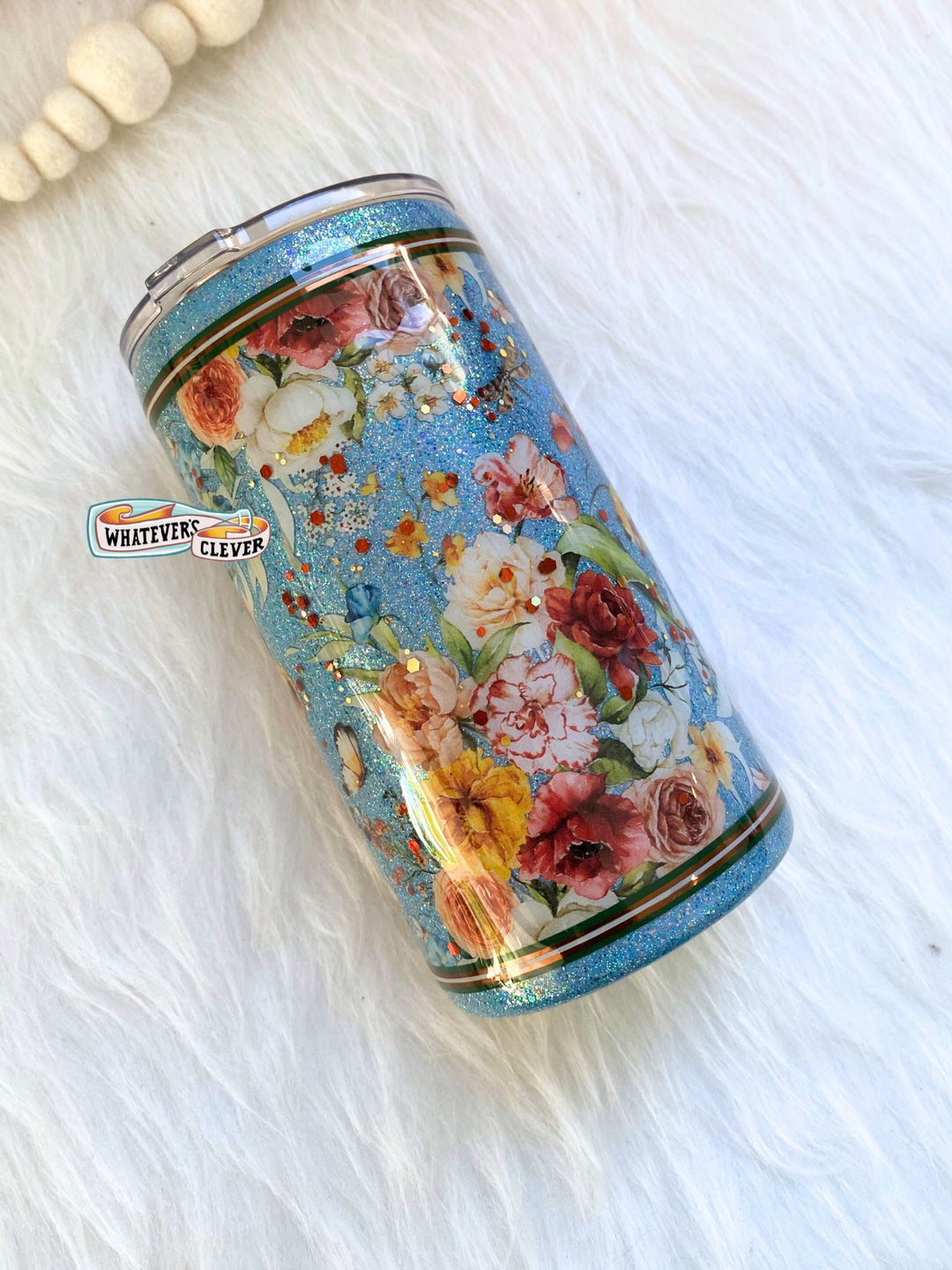 12oz Be Happy Floral Tumbler