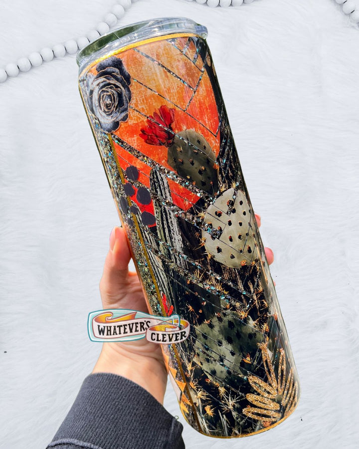 30oz Cactus Collage Tumbler