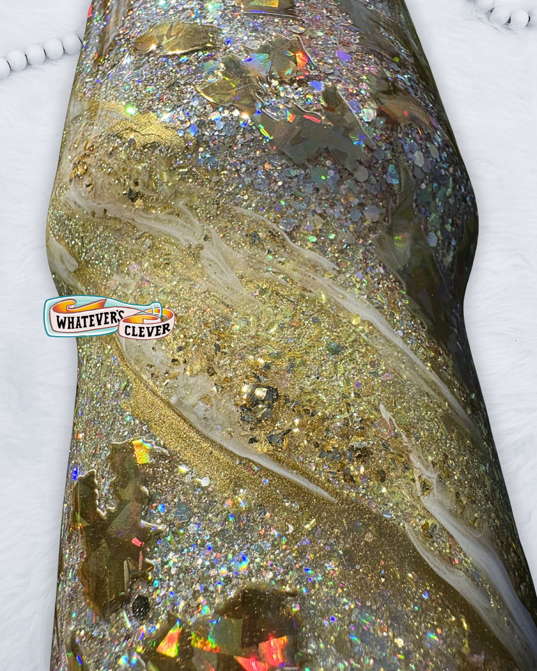 40oz Gold Leopard Tumbler