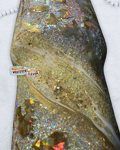 40oz Gold Leopard Tumbler
