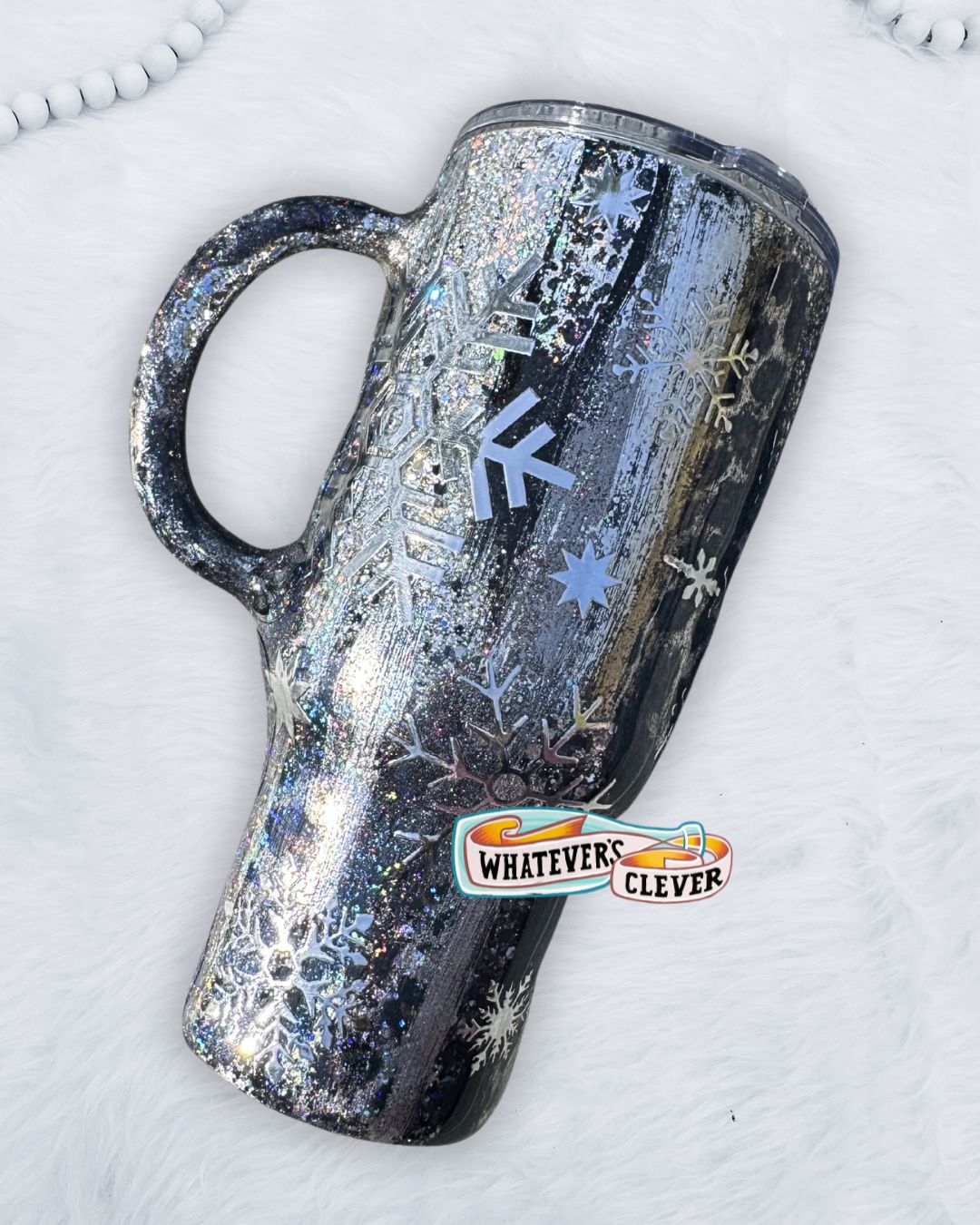 24oz Metallic Snowflake Tumbler