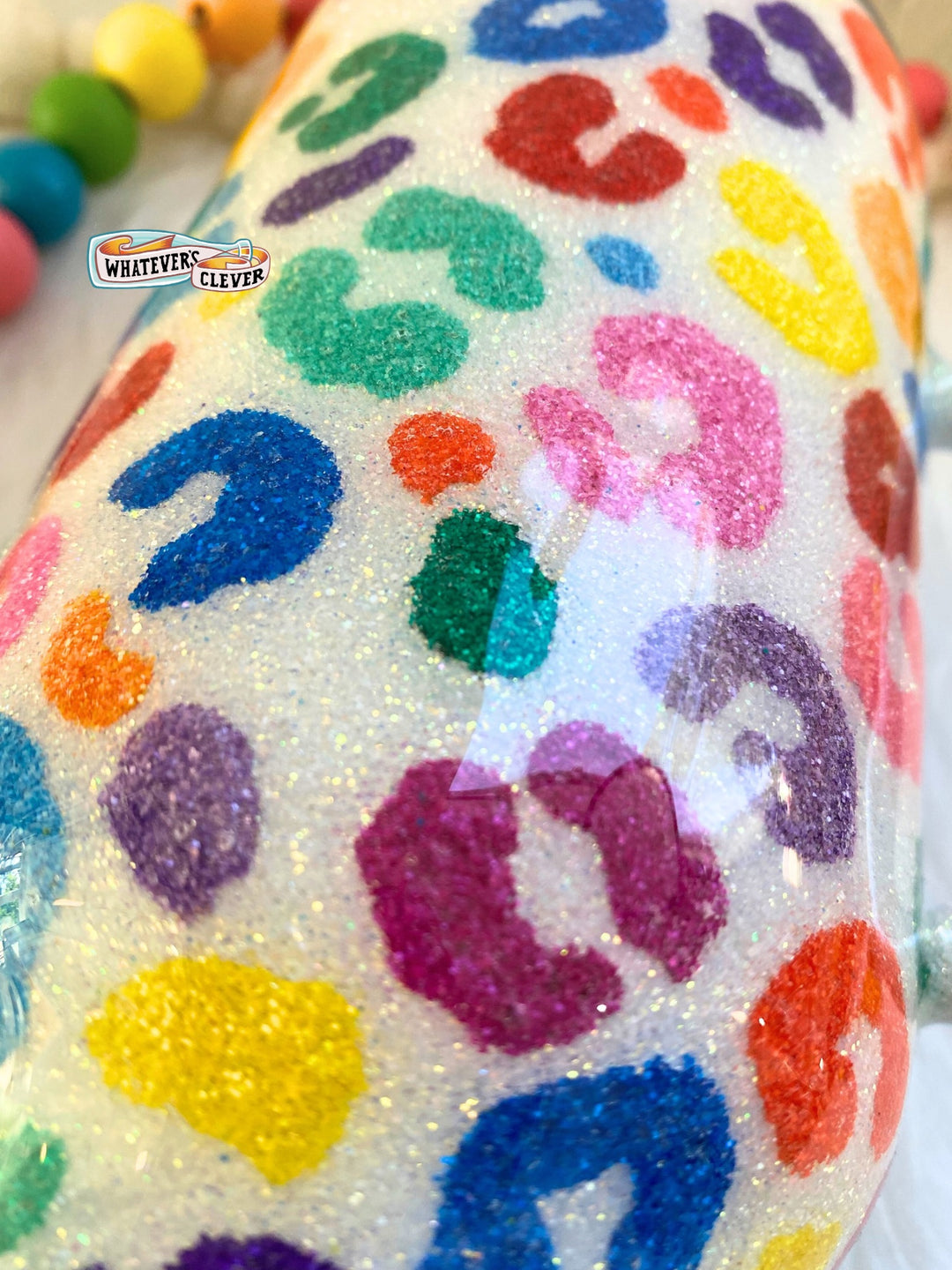 32oz Rainbow Leopard Tumbler