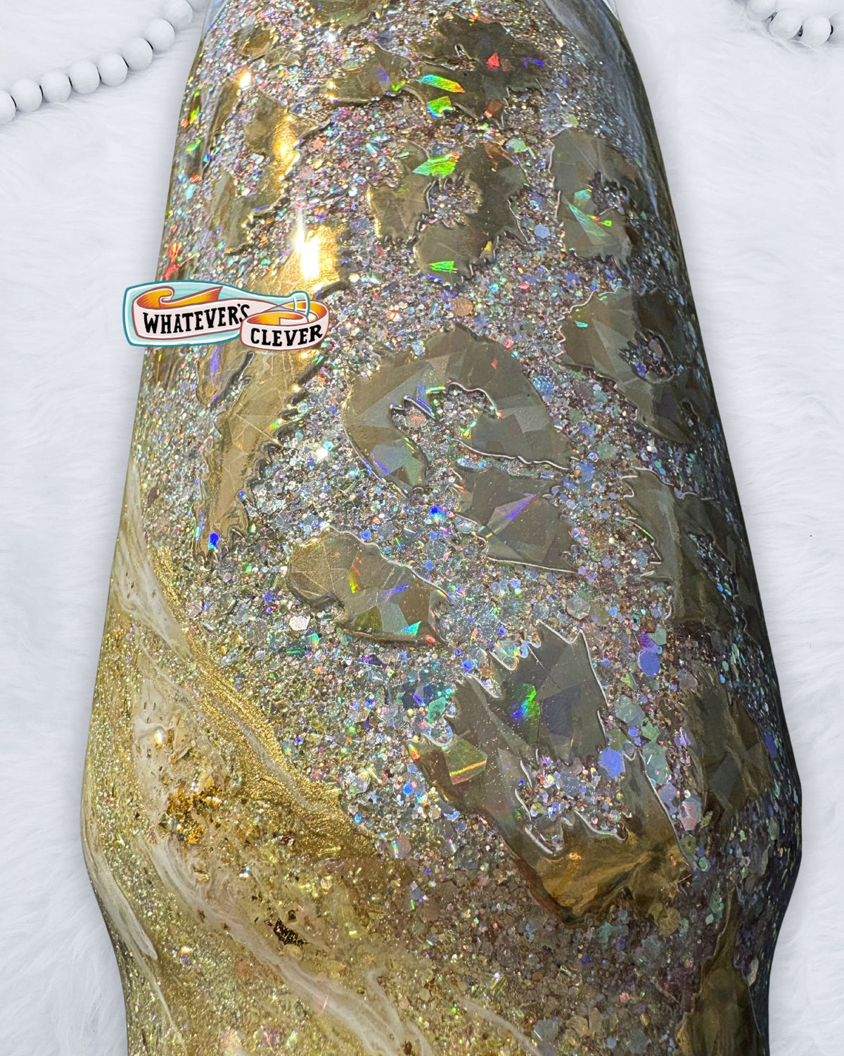 40oz Gold Leopard Tumbler