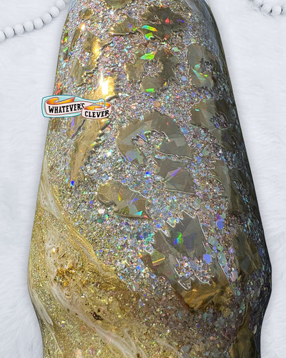 40oz Gold Leopard Tumbler