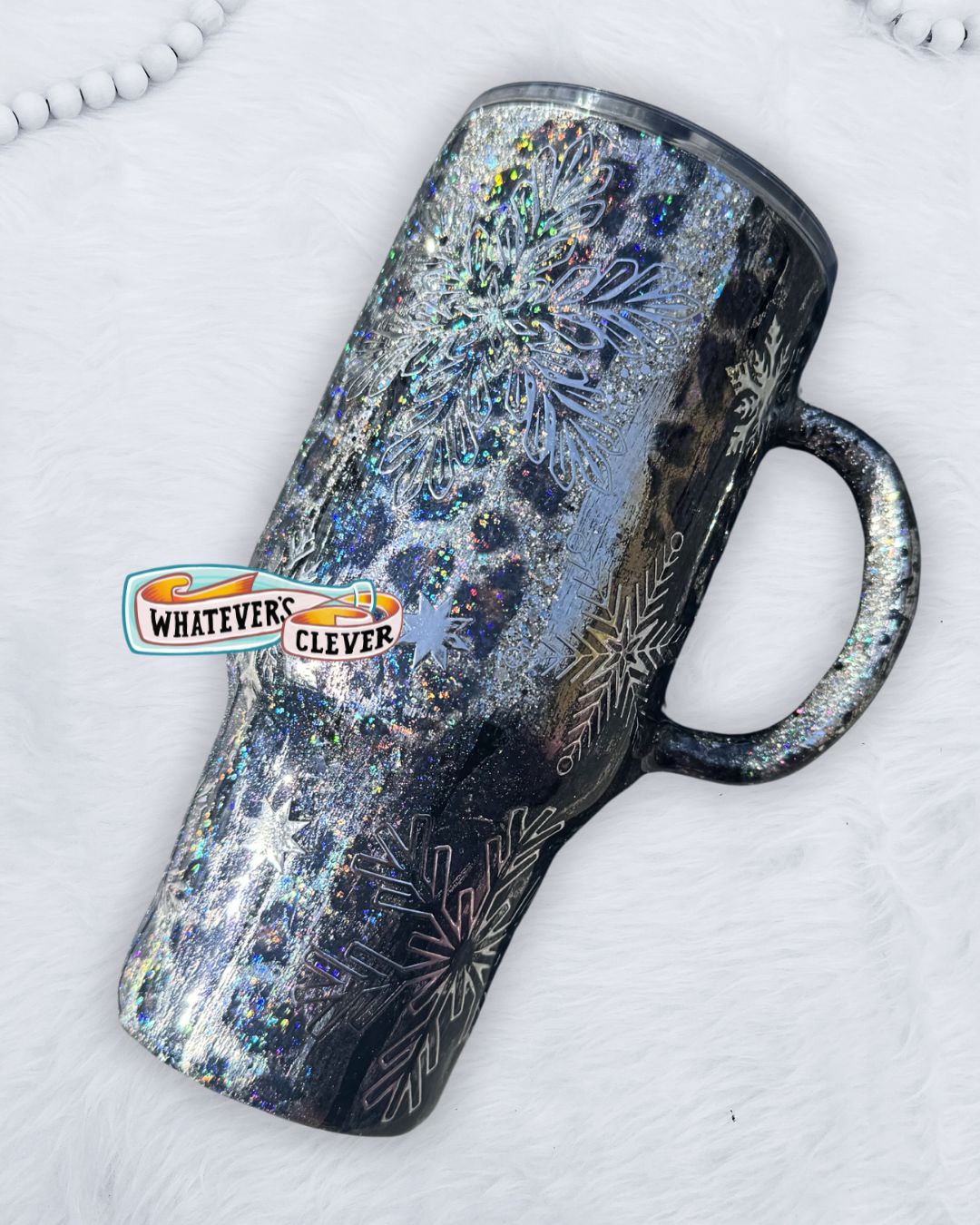 24oz Metallic Snowflake Tumbler