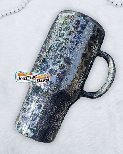 24oz Metallic Snowflake Tumbler