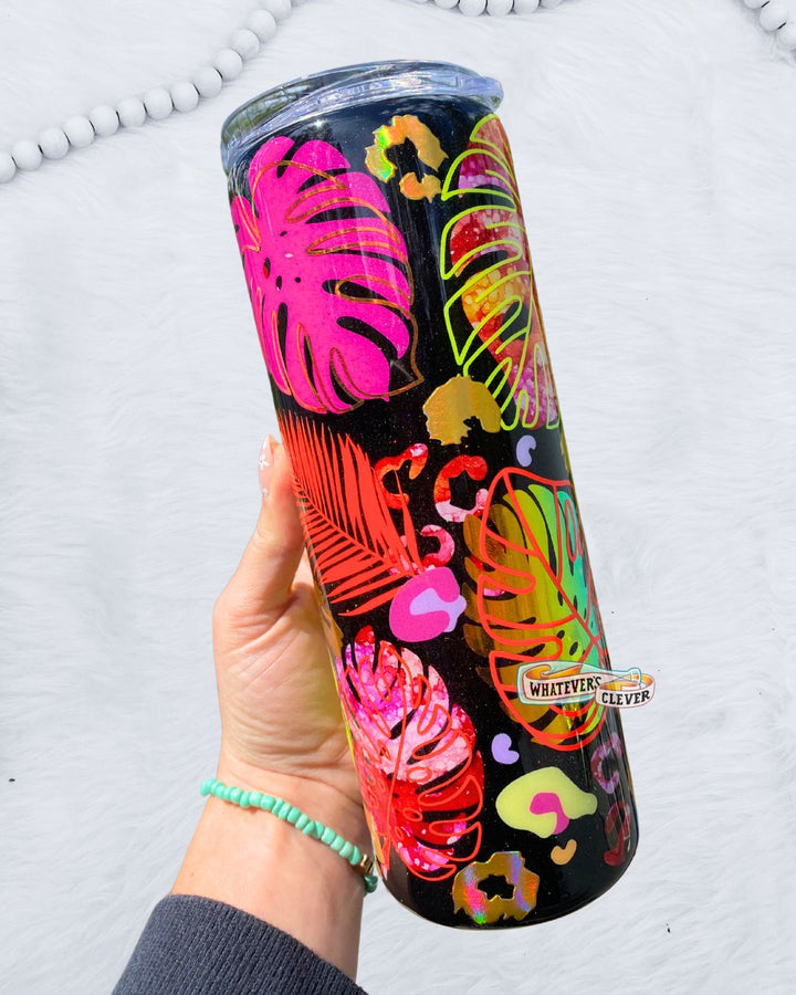 20oz Leopard Palm Tumbler
