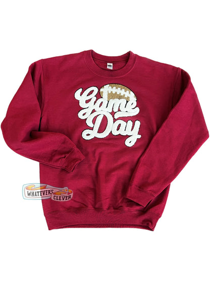 Gameday Crewneck with Chenille Letters