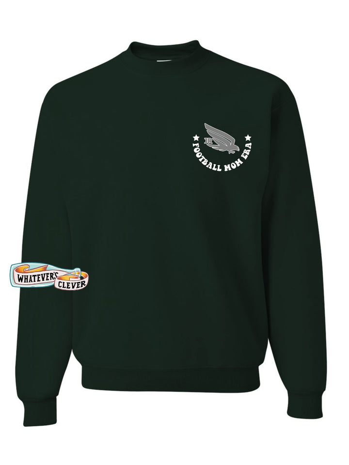 Junior Falcons Mom Era Green Crewneck