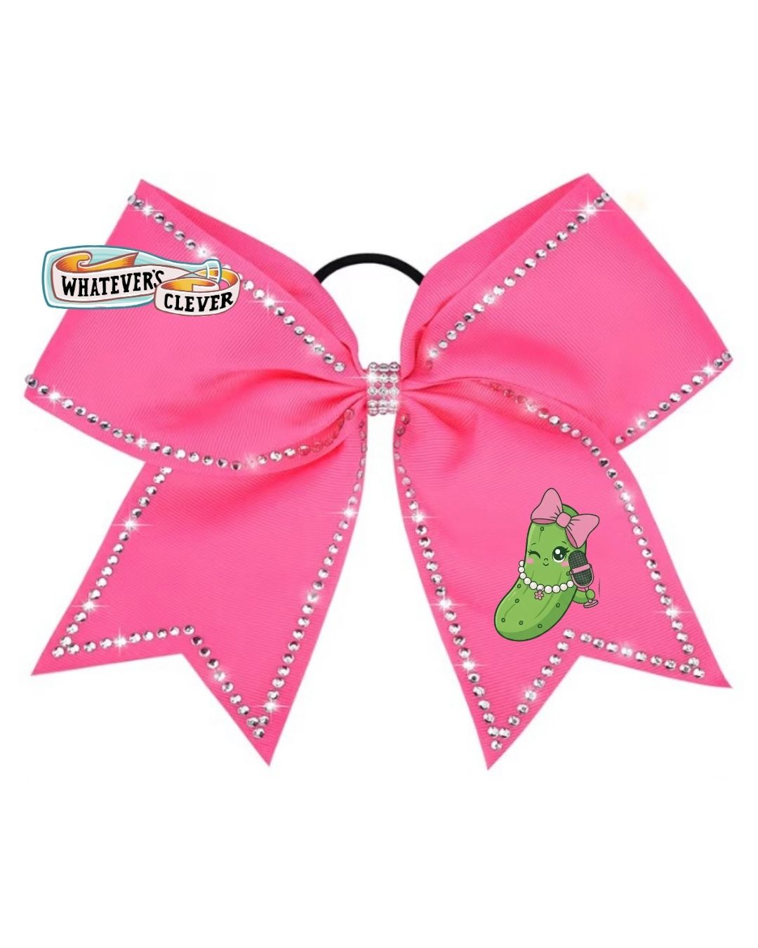 Peppy Pickles Rhinestone 7” Bow