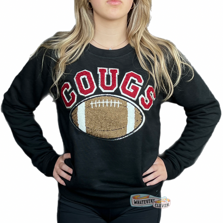 Cougs Crewneck with Chenille Letters