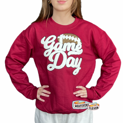 Gameday Crewneck with Chenille Letters