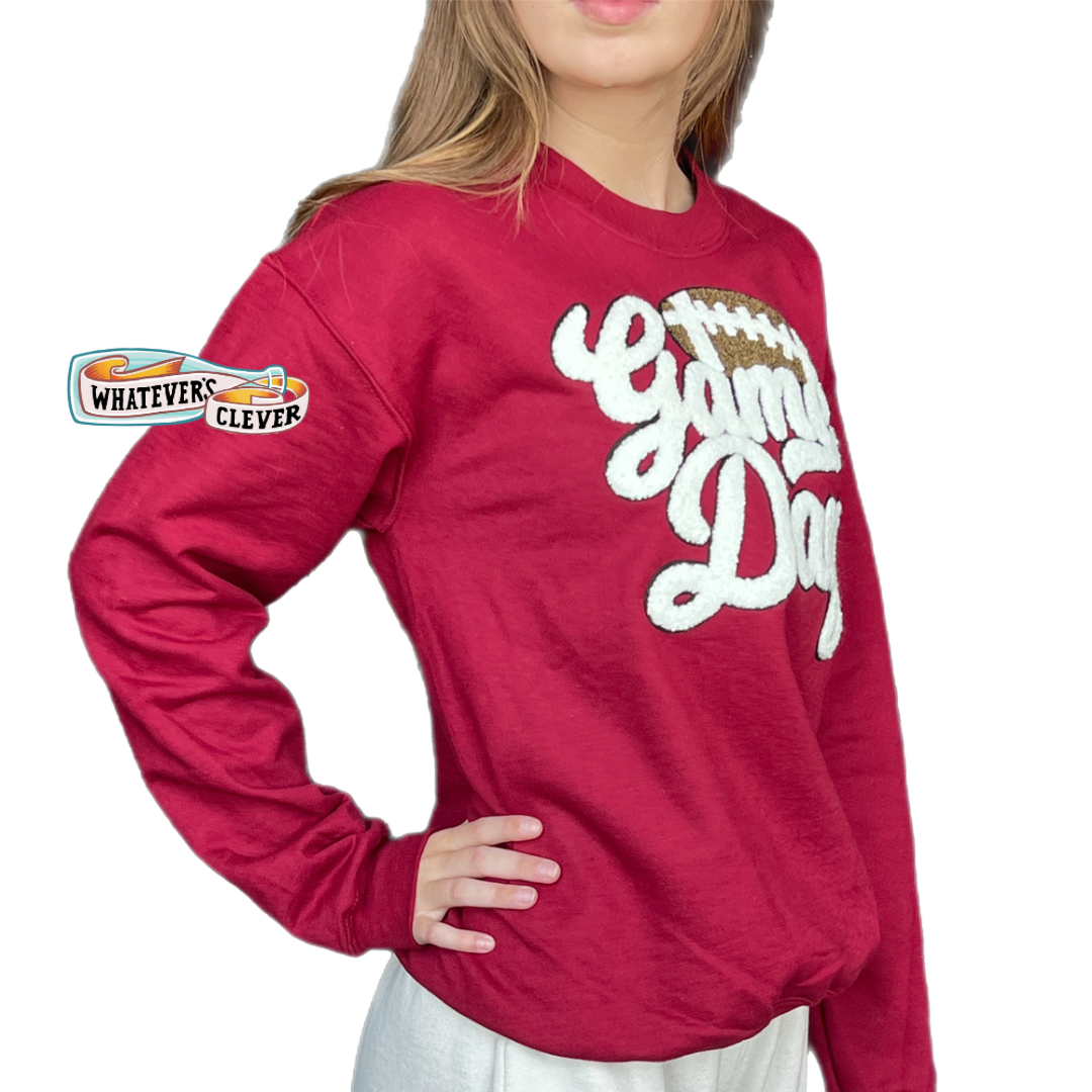 Gameday Crewneck with Chenille Letters