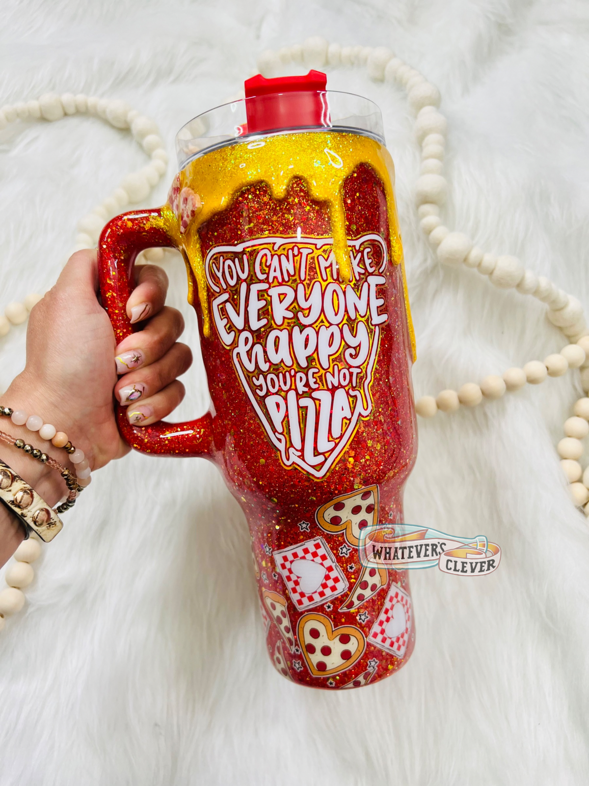 Red and Gold Chunky- Whatever's Clever Dump Bucket