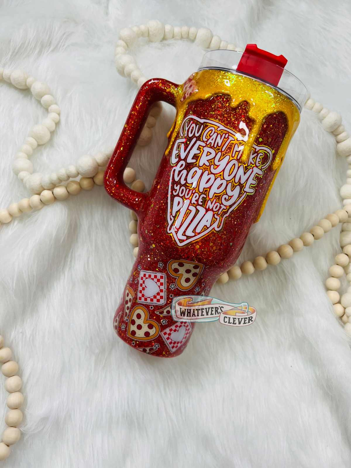 Red and Gold Chunky- Whatever's Clever Dump Bucket