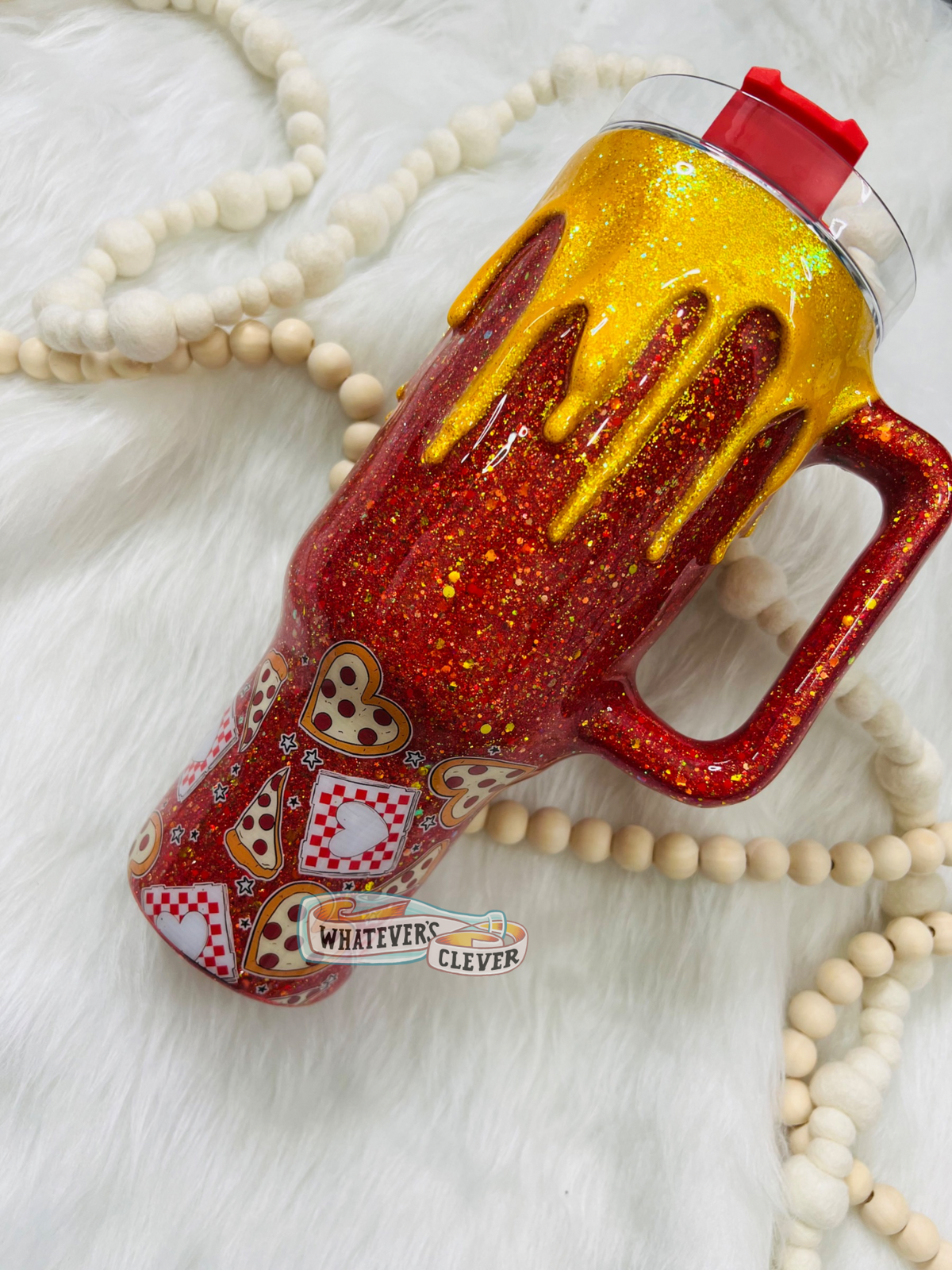Red and Gold Chunky- Whatever's Clever Dump Bucket