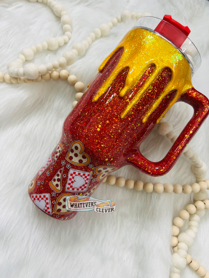 Red and Gold Chunky- Whatever's Clever Dump Bucket