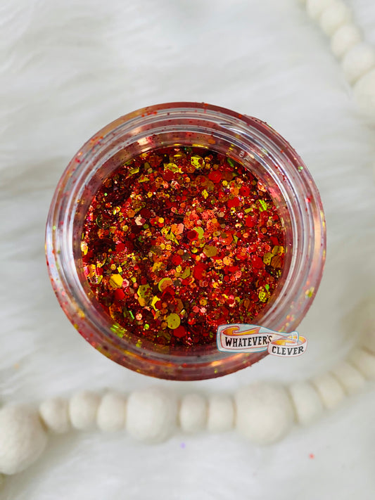 Red and Gold Chunky- Whatever's Clever Dump Bucket