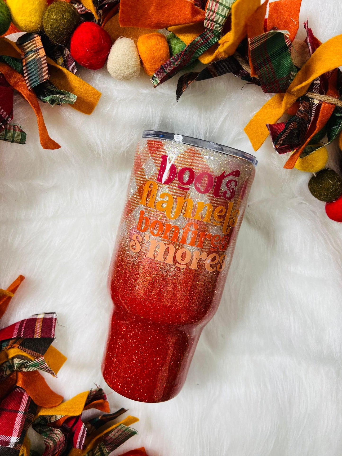 32oz Fall Plaid Tumbler