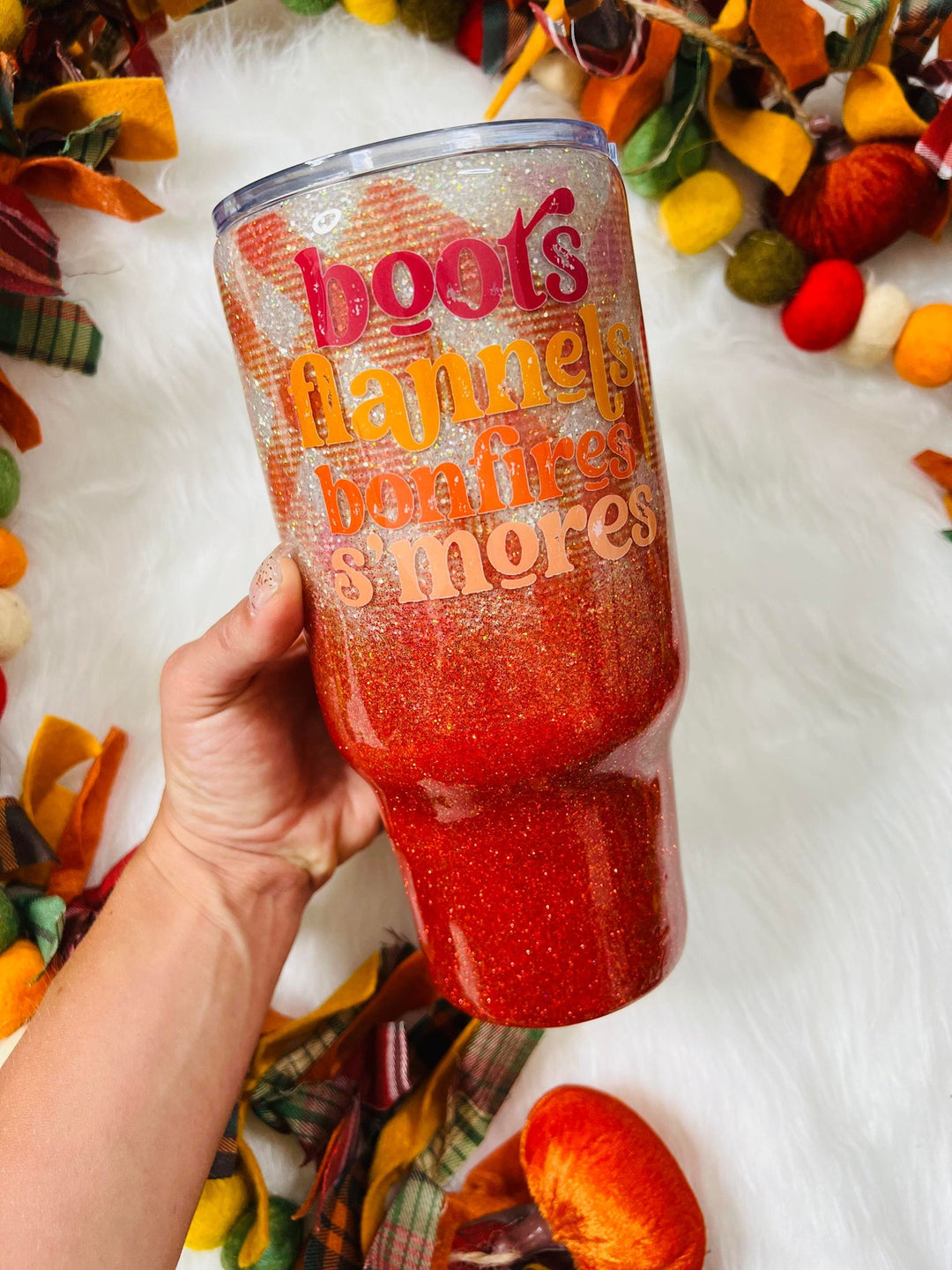 32oz Fall Plaid Tumbler