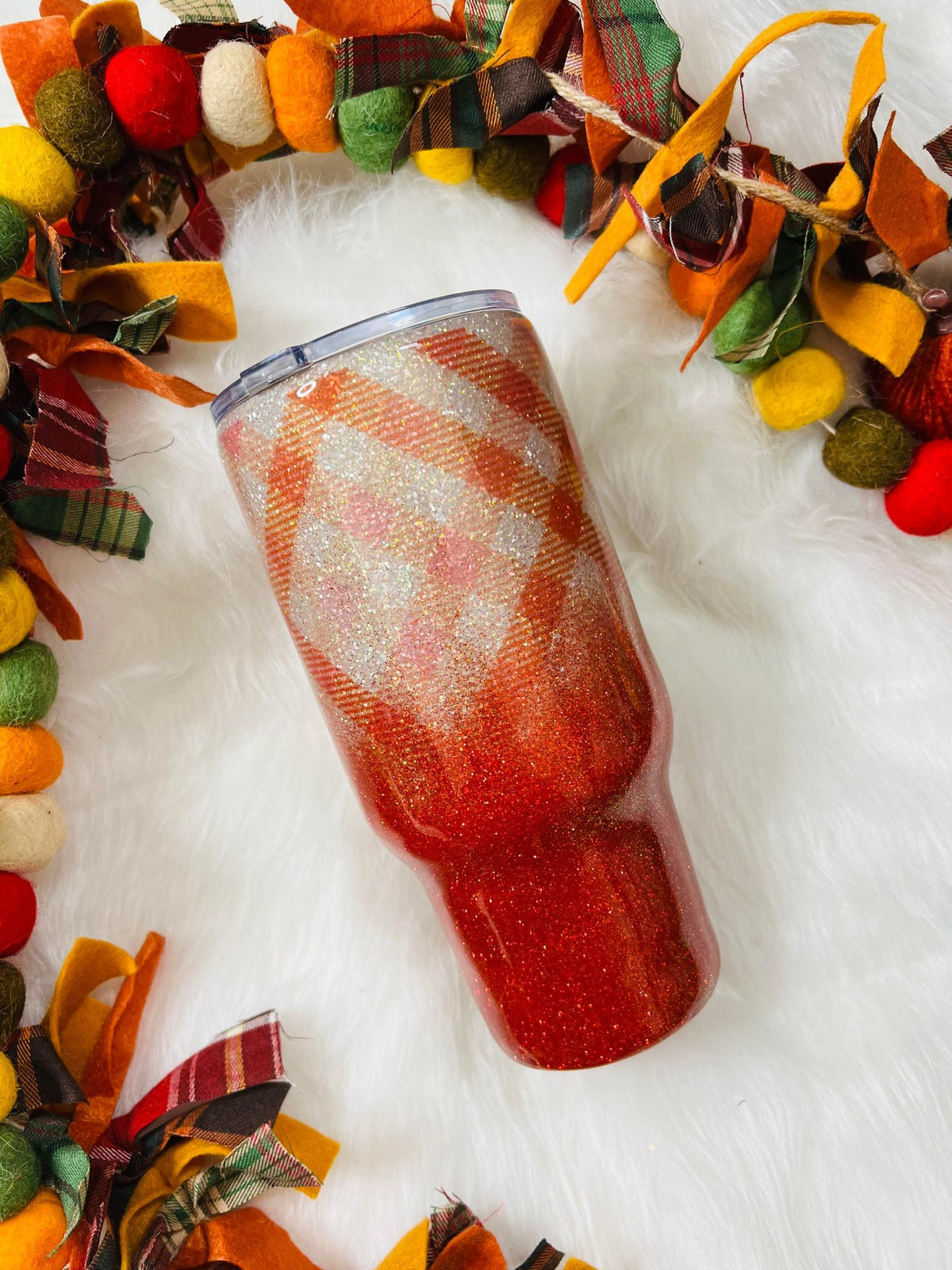 32oz Fall Plaid Tumbler