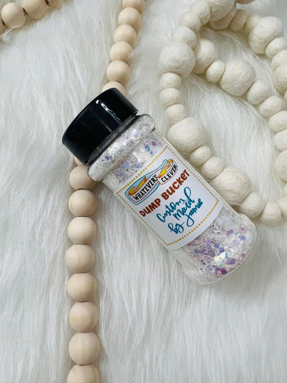 White Chunky - Whatever's Clever Boutique Dump Bucket Glitter