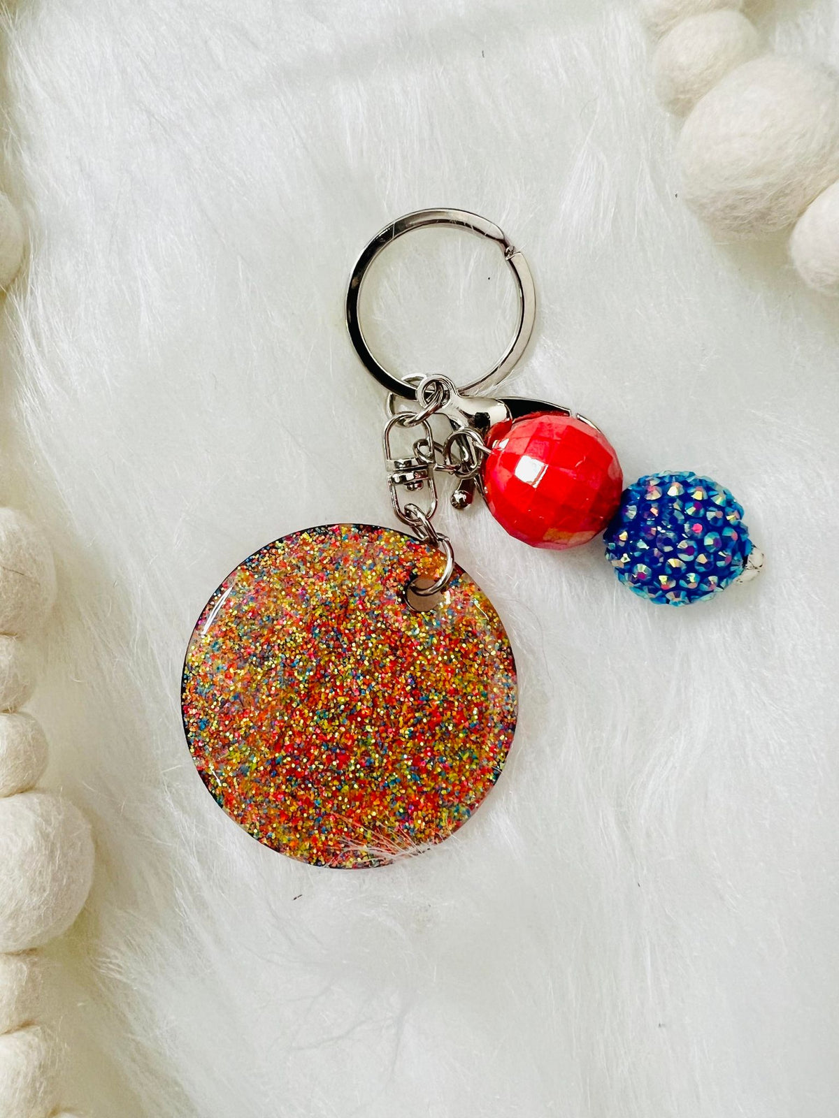 Rainbow Leopard Keychain