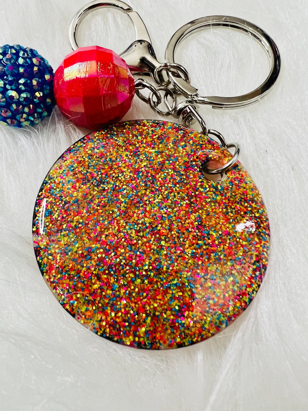 Rainbow Leopard Keychain